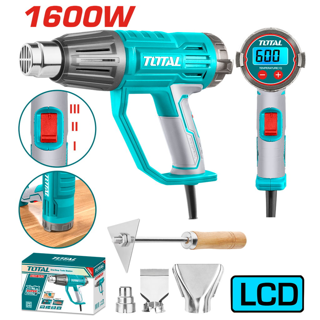 Pistola Calor Temp Ajusta Pant Led 1600w